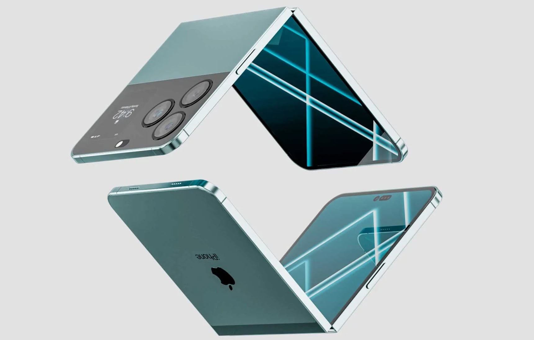 Folding iPhone mockup by Antonio De Rosa