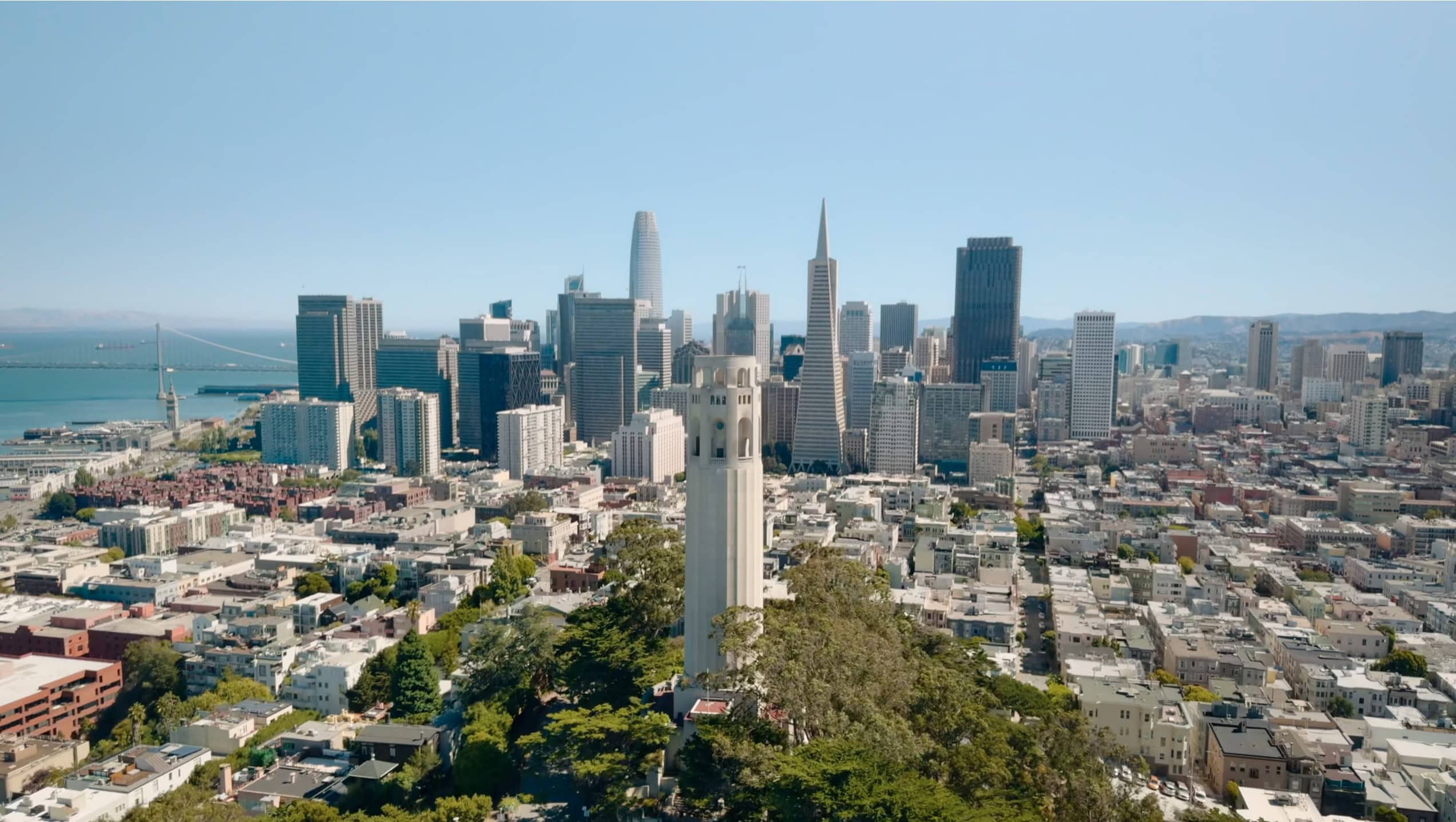 San Francisco's Coit Tower, which featured in Apple's 'It's Glowtime' event.