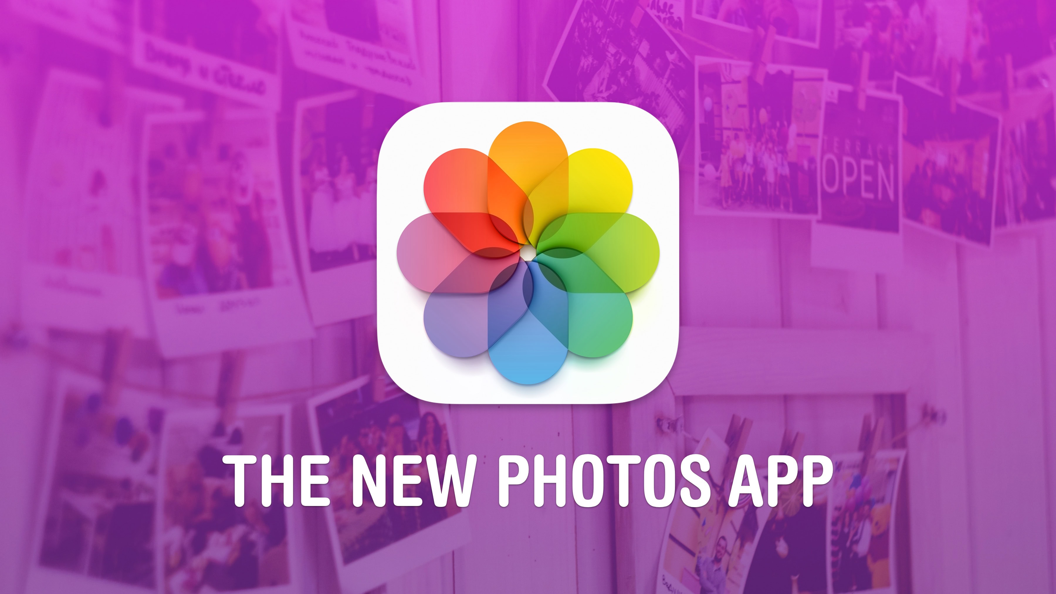 An image of the icon for Apple's new Photos app in iOS 18, along with the words, 