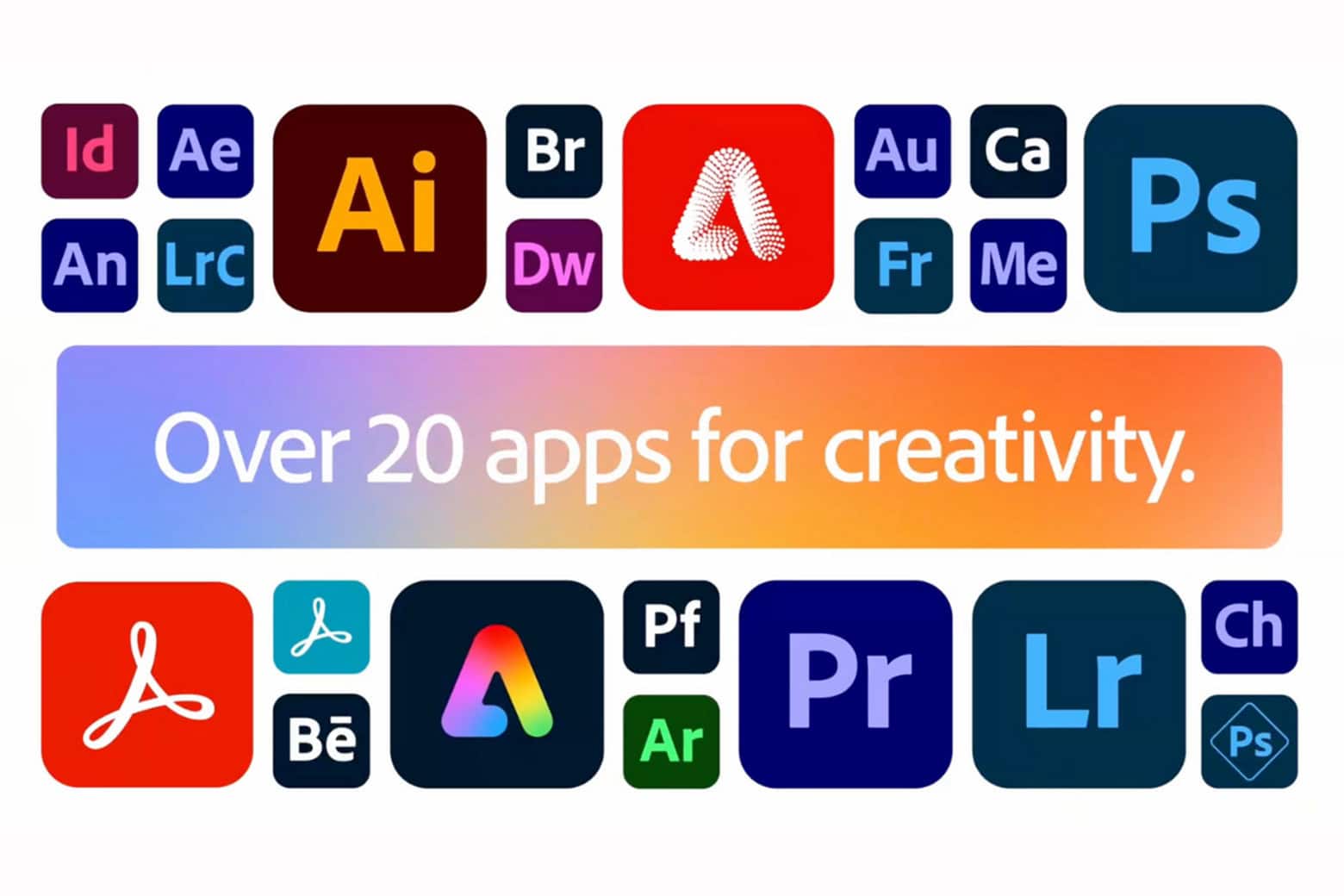 Product photo of the Adobe Creative Cloud.
