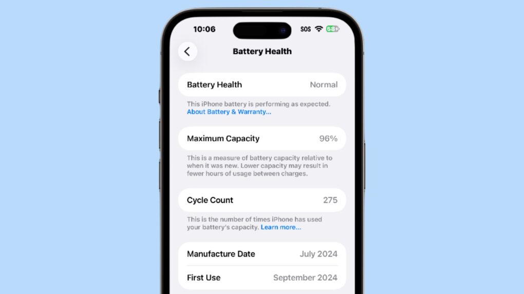iPhone Cycle Count