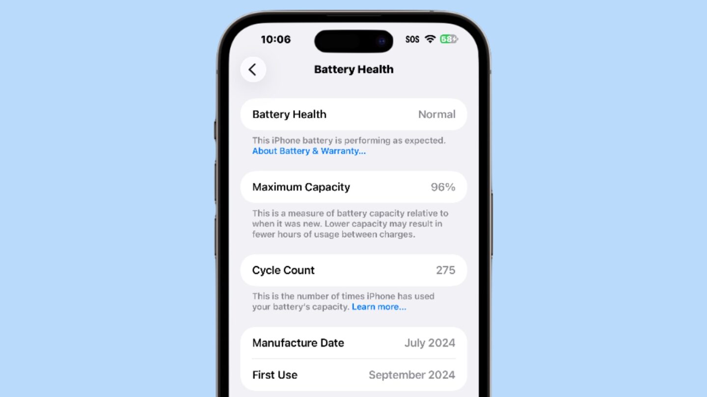 iPhone Cycle Count