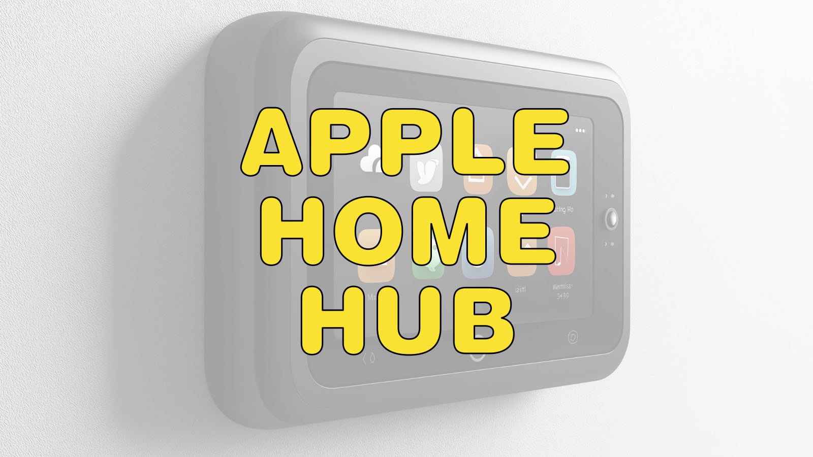 AI-generated image of wall-mounted screen for home automation with the words 