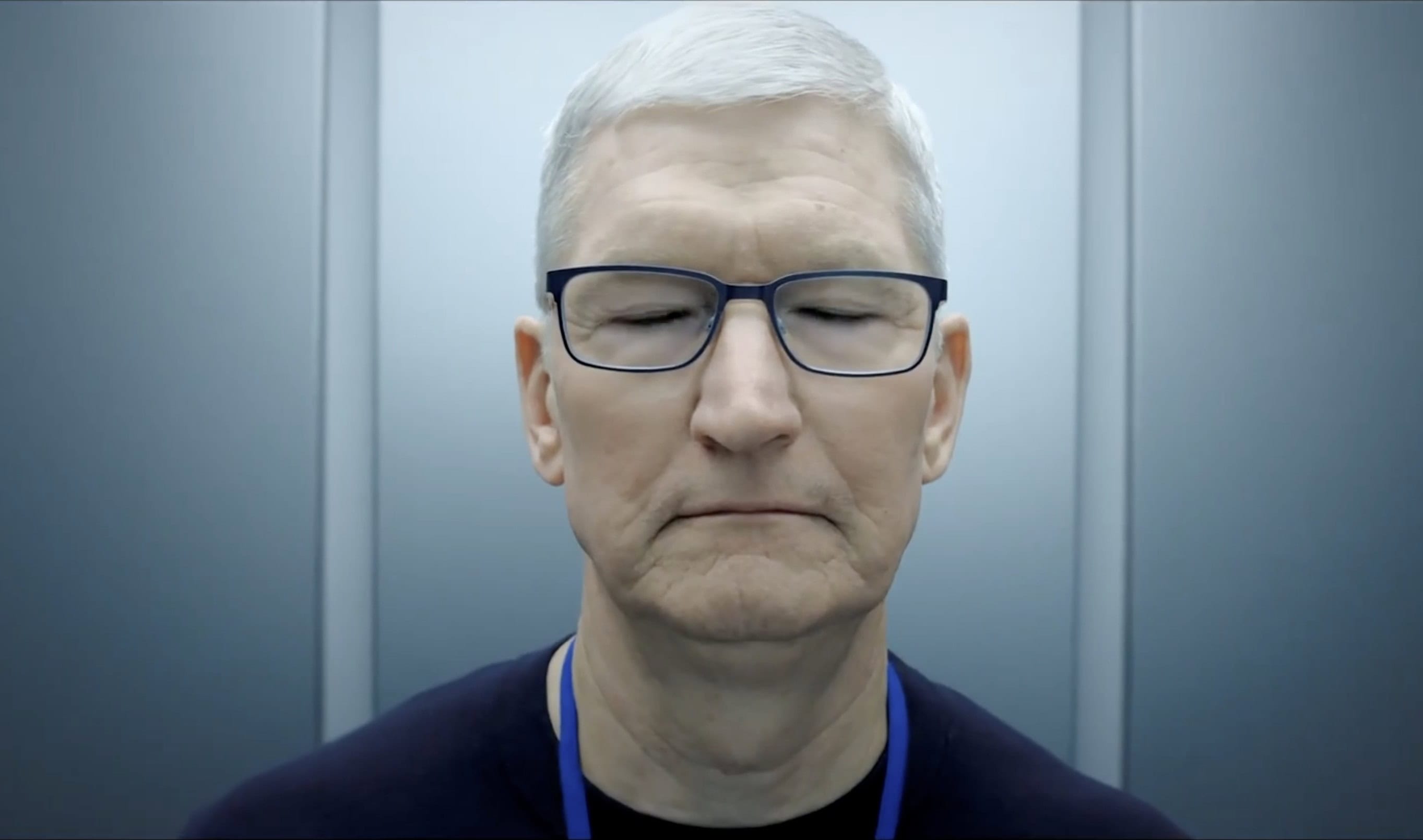Innie Tim Cook reports for work at Lumon Industries
