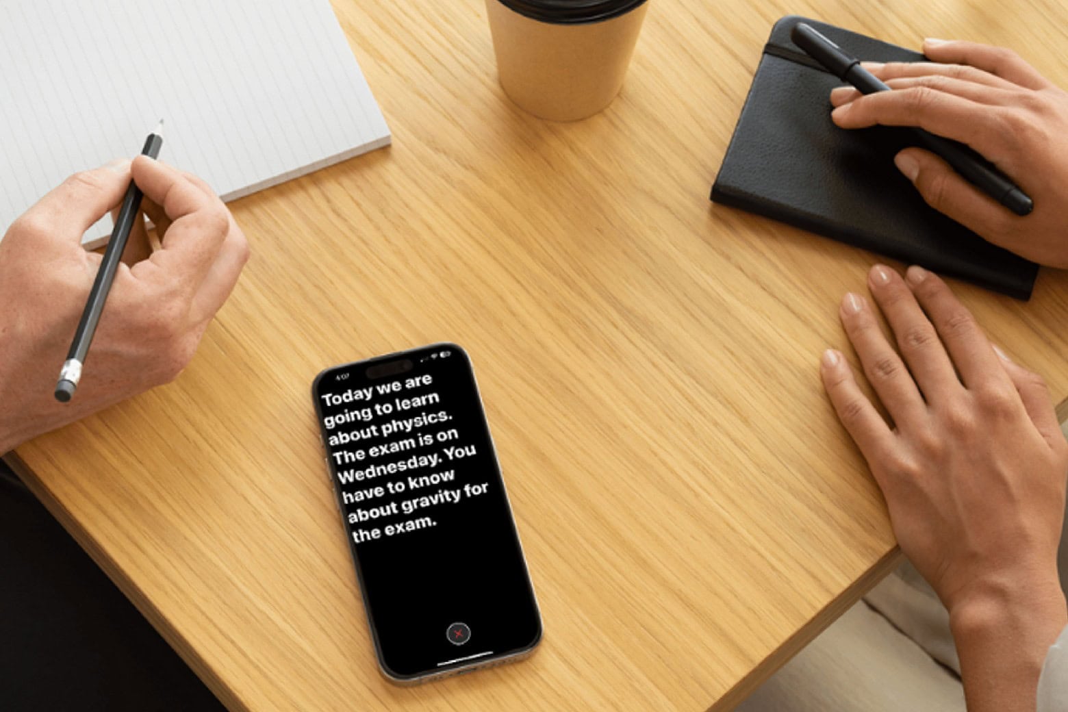 Two students getting help from AI homework helper app SpeedTutorAI.
