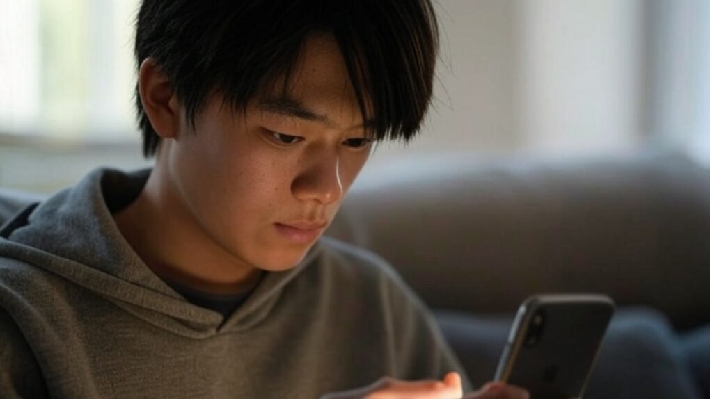 iPhone in use