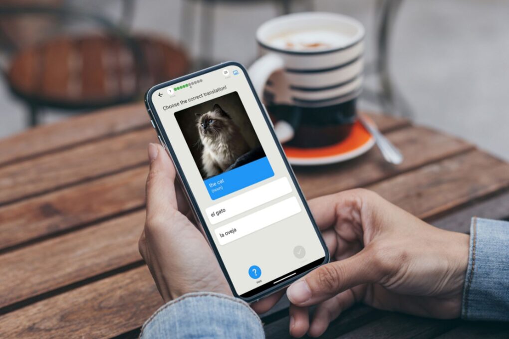 Qlango app on a mobile device.