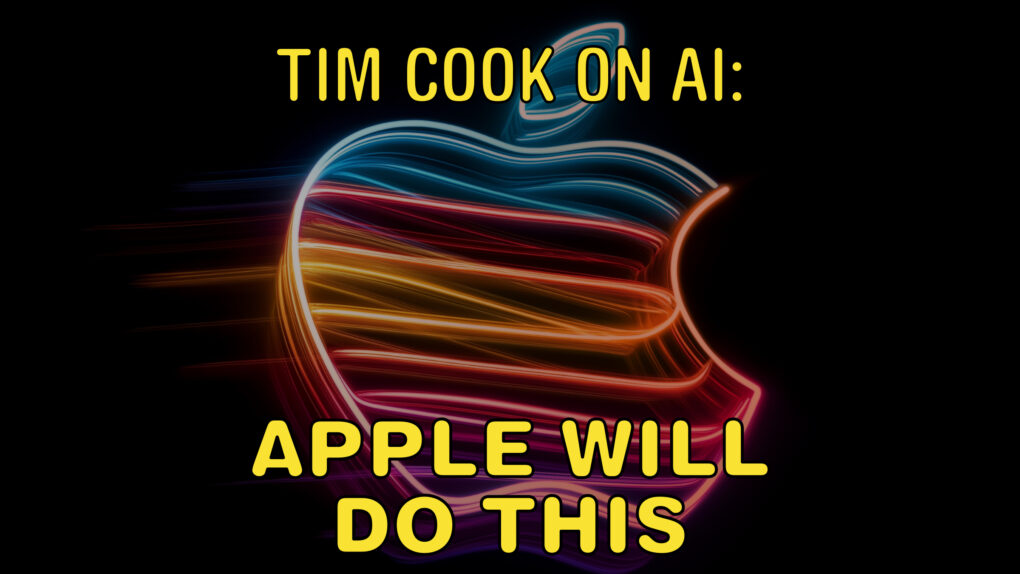 AI generated image of Apple logo, with the text: 