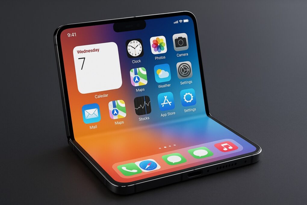 Foldable iPhone mockup