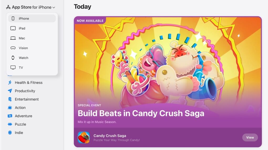 Apple App Store on the web
