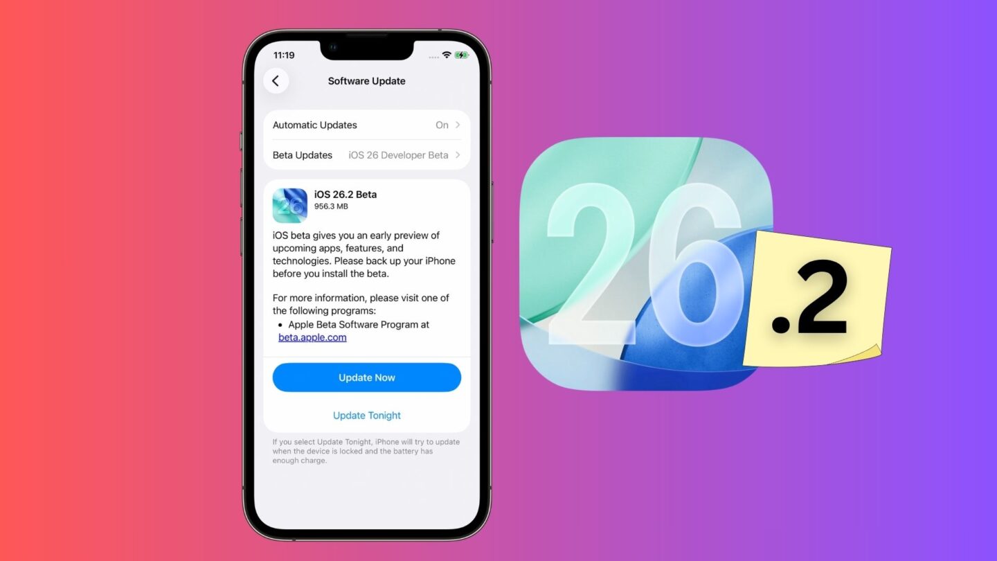iOS 26.2 beta is here.